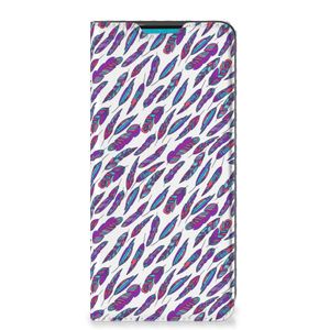 Samsung Galaxy A73 Hoesje met Magneet Feathers Color