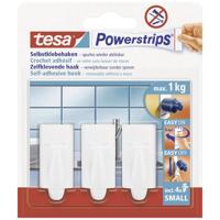 tesa POWERSTRIPS® Zelfklevende haak Small Trend Wit Inhoud: 3 stuk(s)