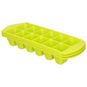 Plasticforte IJsblokjesvorm - 3x stuks - groen - ijsklontjes maken - 29 x 11 cm
