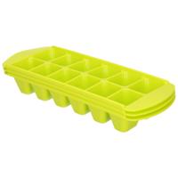 Plasticforte IJsblokjesvorm - 3x stuks - groen - ijsklontjes maken - 29 x 11 cm