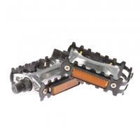 Tecora platformpedalen 9/16 inch MTB zilver