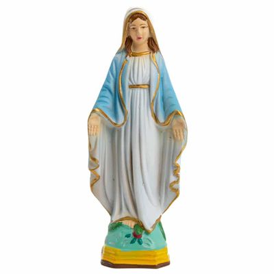 Beeld van Heilige Maria Miraculeuse - Handgeschilderd (17,5 cm)