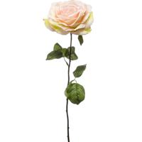Kunstbloem Roos Laurie tak - 57 cm - licht roze - Kunst zijdebloemen - thumbnail