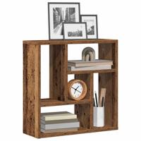 Wandschap 45x16x45 cm bewerkt hout oud houtkleurig Wandschap 45x16x45 cm bewerkt hout oud houtkleurig