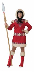 Eskimo pakje vrouw rood