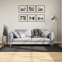 VidaXL Vloerkleed istan hoogpolig glanzend 100x200 cm antracietkleurig - thumbnail