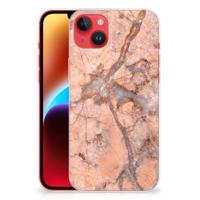 iPhone 14 Plus | TPU | Siliconen hoesje | Marmer Oranje