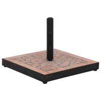 VidaXL Parasolvoet vierkant 12 kg terracottakleurig