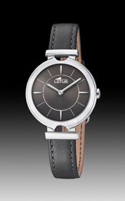 Horlogeband Lotus 18451-2 Leder Grijs 12mm