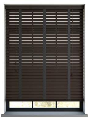 Sunwood houten jaloezie met ladderband - wenge