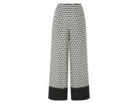 esmara Dames broek - Wide leg (patroon/wit, M (40/42))