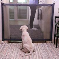 Hond huisdier hekken draagbare vouwen veilige bescherming veiligheid deur Magic Gate voor honden kat Huisdier grootte: 180cm x72cm (zwart)
