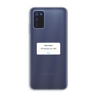 Reminder: Samsung Galaxy A03s Transparant Hoesje