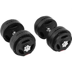 Gorilla Sports Dumbellset - Halterset - Gripper Kunststof - 30 kg - Halterstang met gewichten