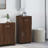 Badkamer Kast bruin eikenkleur 37 x 31.5 x 82 cm Bewerkt hout