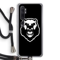 Angry Bear (black): Xiaomi Mi Note 10 Pro Transparant Hoesje met koord