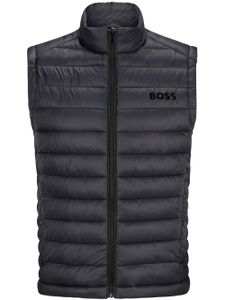 BOSS gilet matelassé à logo imprimé - Noir