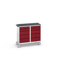 Bott Verso Mobiele Kast | 1050x600x980mm | 10 Laden | Top Tray | RAL 3004 - 16927102.24 Bott Verso Mobiele Kast | 1050x600x980mm | 10 Laden | Top Tray | RAL 3004 - 16927102.24