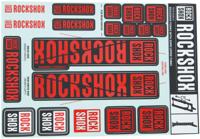 ROCKSHOX decor set decal set red