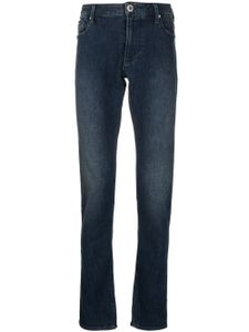 Emporio Armani jean skinny à taille basse - Bleu