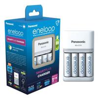 Panasonic Eneloop BQ-CC55 SmartPlus batterijlader met 4x AA oplaadbare batterijen 2000mAh - thumbnail