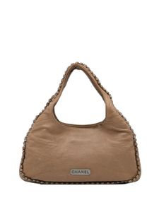 CHANEL Pre-Owned sac porté épaule Luxe Ligne (2004-2005) - Marron