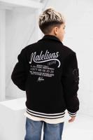 Malelions Famous Varsity Kids Jacket Zwart - Maat 140 - Kleur: Zwart | Soccerfanshop