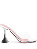 Amina Muaddi mules Lupita 95 mm à design transparent - Blanc