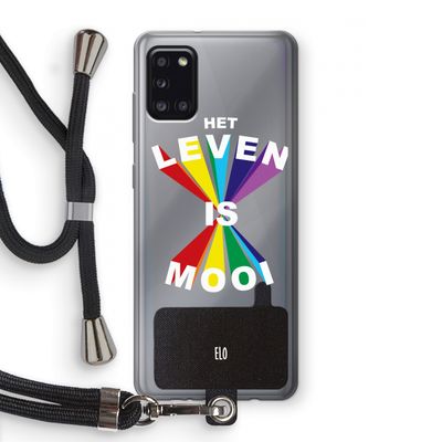Het Leven Is Mooi: Samsung Galaxy A31 Transparant Hoesje met koord