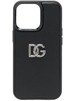 Dolce & Gabbana coque d'iPhone 13 Pro à plaque logo DG - Noir - thumbnail