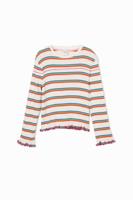 Regenbooggestreept T-shirt - WHITE - 13/14