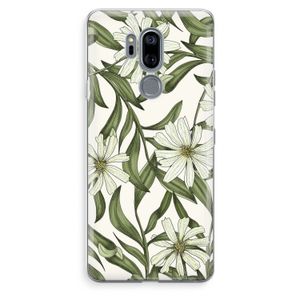 Wit bloemenpatroon: LG G7 Thinq Transparant Hoesje