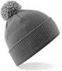 Beechfield CB450 Snowstar® Beanie - Graphite Grey/Light Grey - One Size