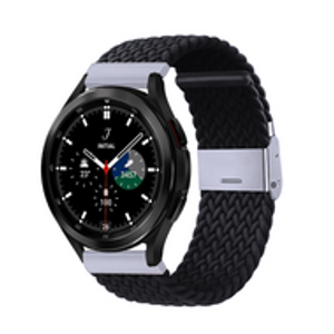 Braided nylon bandje - Zwart - Samsung Galaxy Watch 4 Classic - 42mm / 46mm