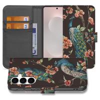 Samsung Galaxy S25 FE | Bookcase | Hoesje Met Pasjes Pauw Bloemen Print