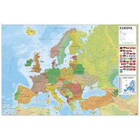 Poster Physical Political Map of Europe Ita 91,5x61cm - thumbnail