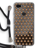 Poop emoji: Pixel 3a Transparant Hoesje met koord