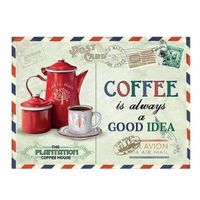 Koffie retro muurplaat Coffee Is Always A Good Idea 15 x 20 cm