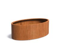 Cortenstaal plantenbak Ellipse 200x120x60cm.