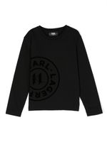 Karl Lagerfeld Kids t-shirt à logo imprimé - Noir