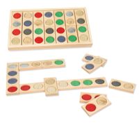 Goula dominospel junior 33,5 x 20 cm hout naturel - thumbnail