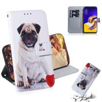 Mopshond patroon gekleurde tekening horizontale Flip lederen case voor ASUS Zenfone 5Z ZS620KL/Zenfone 5 ZE620KL met houder & card slots & portemonne