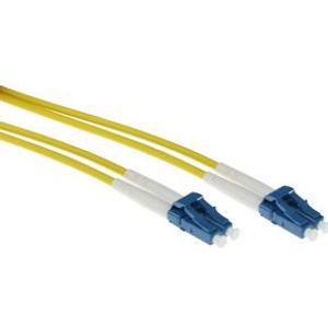 ACT 1.5 meter singlemode 9/125 OS2 duplex armored fiber patch kabel met LC connectoren
