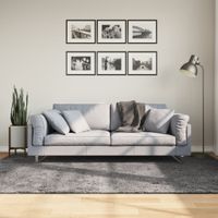 Vloerkleed laagpolig zacht en wasbaar 160x230 cm antracietkleur