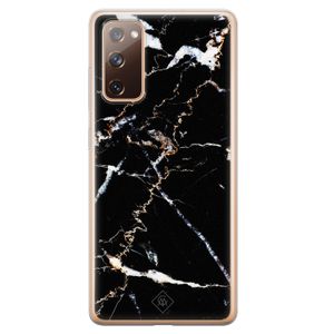 Samsung Galaxy S20 FE siliconen hoesje - Marmer zwart
