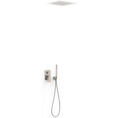 Regendouche set Tres Cuadro | Inbouw | Mengkraan | 2-weg | Vierkant | RVS look