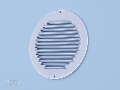 Schoepenrooster rond aluminium bruin RAL 8019