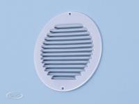 Schoepenrooster rond aluminium bruin RAL 8019