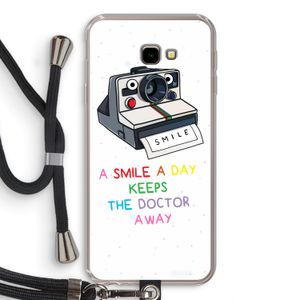 Smile: Samsung Galaxy J4 Plus Transparant Hoesje met koord