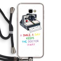 Smile: Samsung Galaxy J4 Plus Transparant Hoesje met koord
